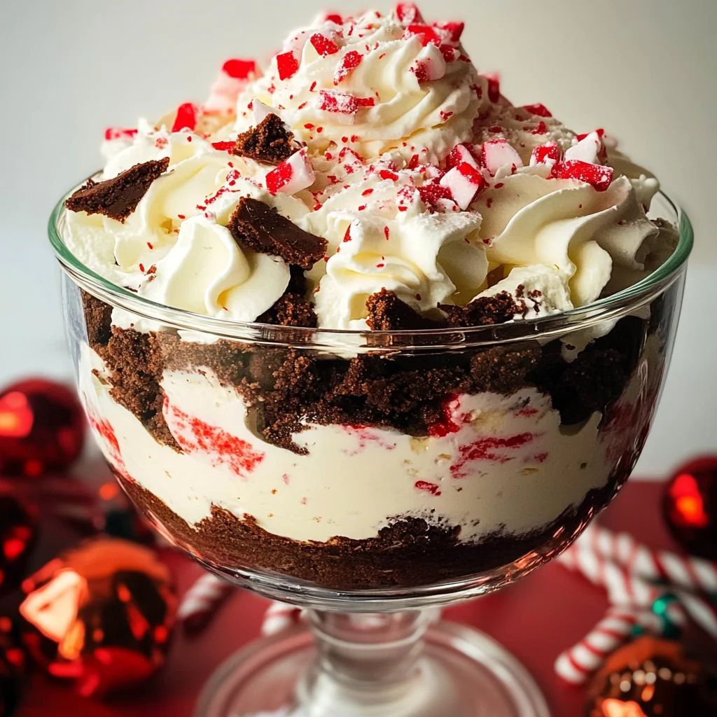 Easy Christmas Peppermint Trifle