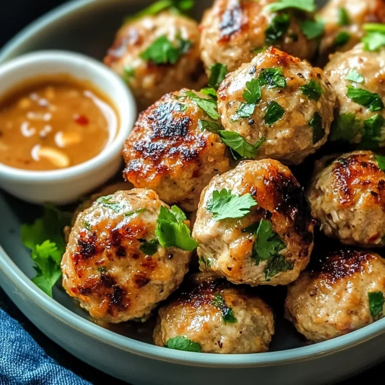 Easy Thai Baked Chicken Meatballs