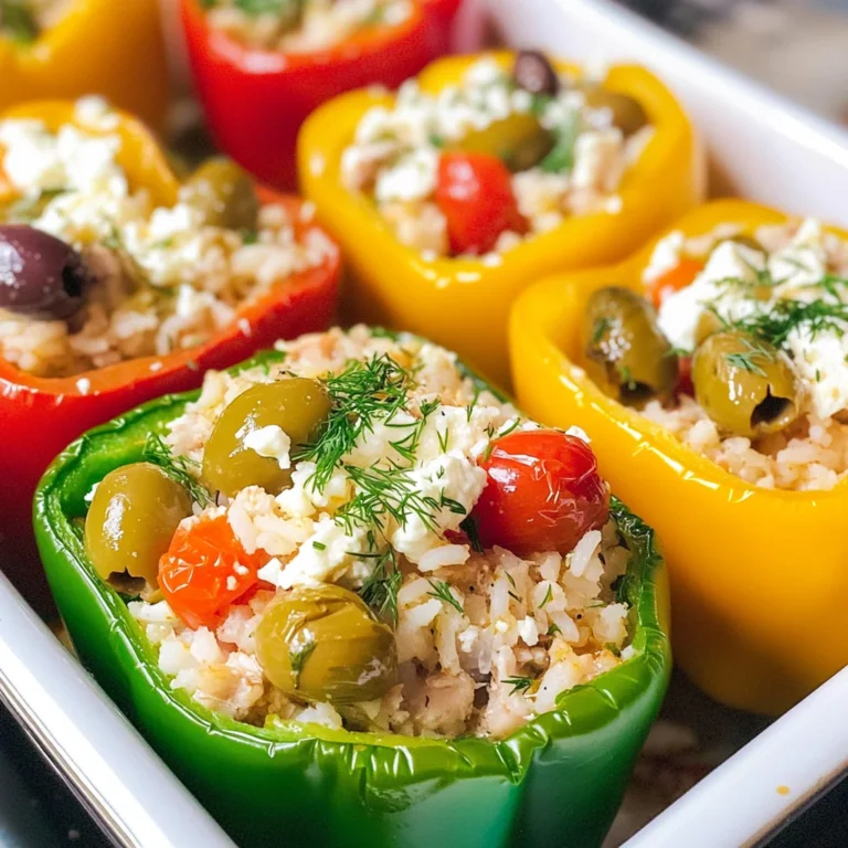 Greek Chicken Stuffed Peppers