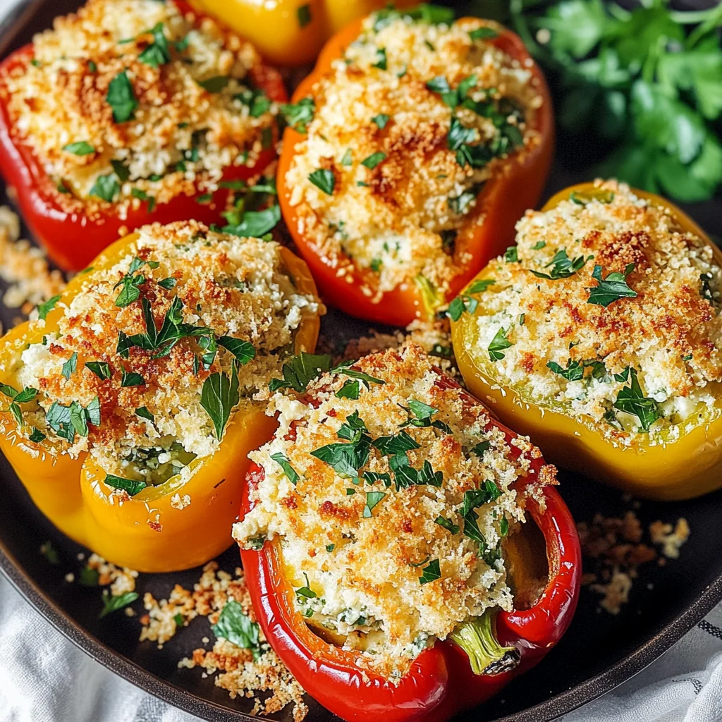Herby Ricotta Stuffed Peppers