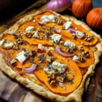 Kürbis-Flammkuchen mit Feta