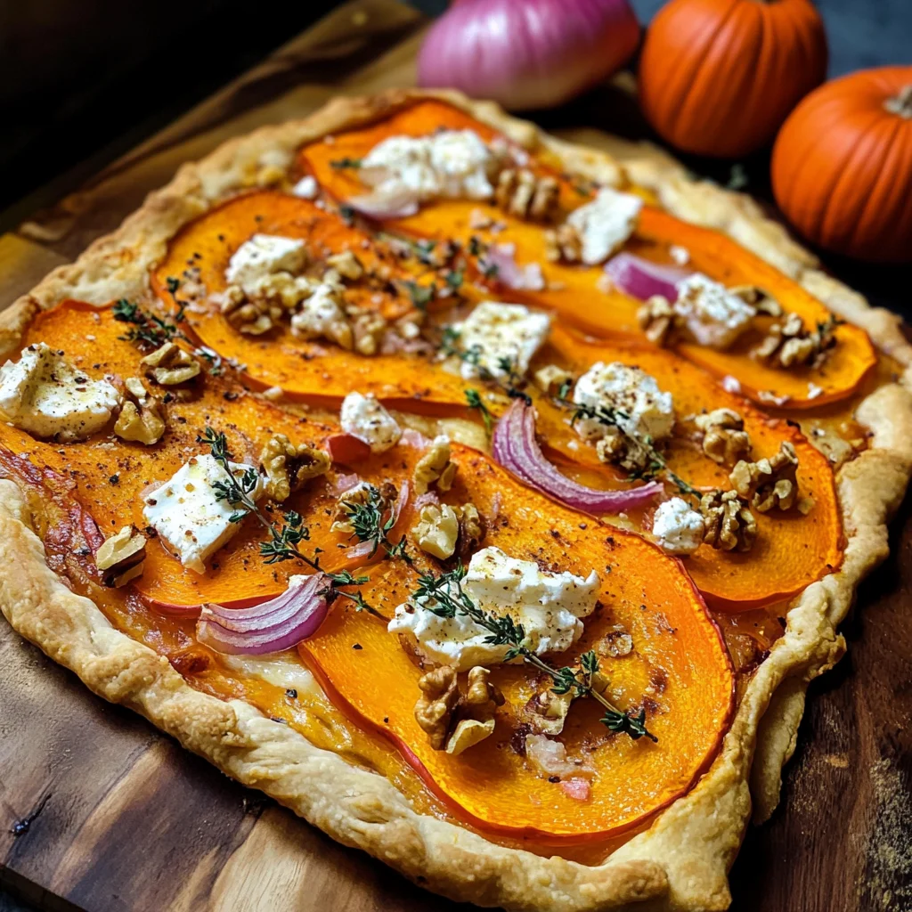 Kürbis-Flammkuchen mit Feta