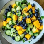 Mango Cucumber Salad with Blueberries and Avocado
