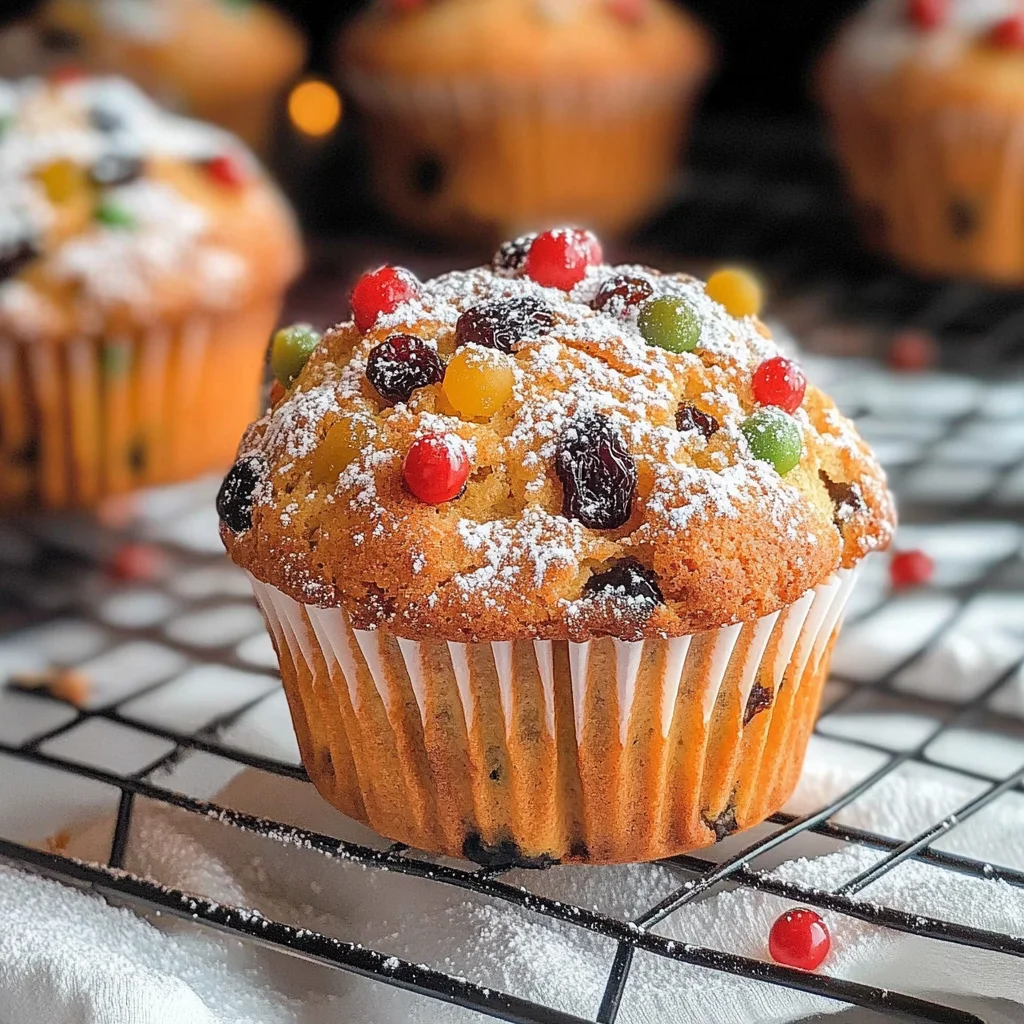 Moist Christmas Stollen Muffins