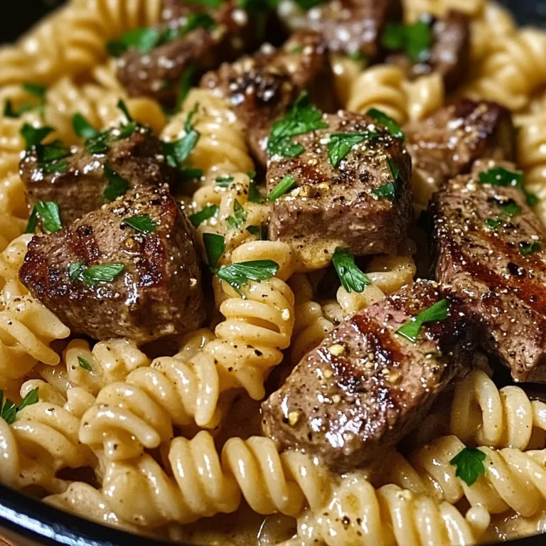 One-Pot Creamy Spicy Garlic Butter Steak & Pasta