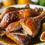 Oven Roasted Crispy Whole Duck & Figgy Orange Glaze