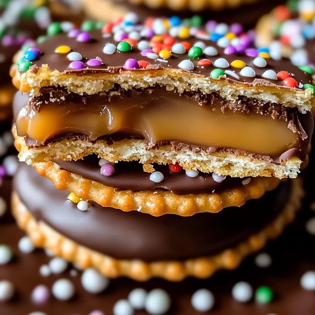 Ritz Cracker Caramel Chocolate Bites