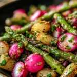 Roasted Asparagus and Radishes with Mustard Vinaigrette