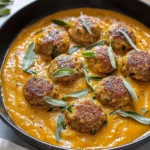 Turkey Meatballs in Pumpkin Sage Sauce