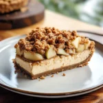 VEGAN APPLE CRUMBLE CHEESECAKE