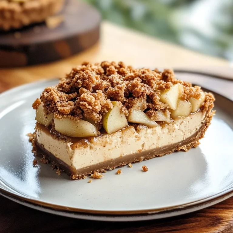 VEGAN APPLE CRUMBLE CHEESECAKE