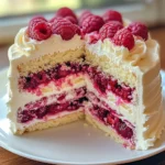 White Chocolate Raspberry Cake