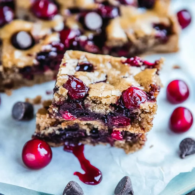 Chocolate Chip Cherry Bars: Decadently Gooey Delight